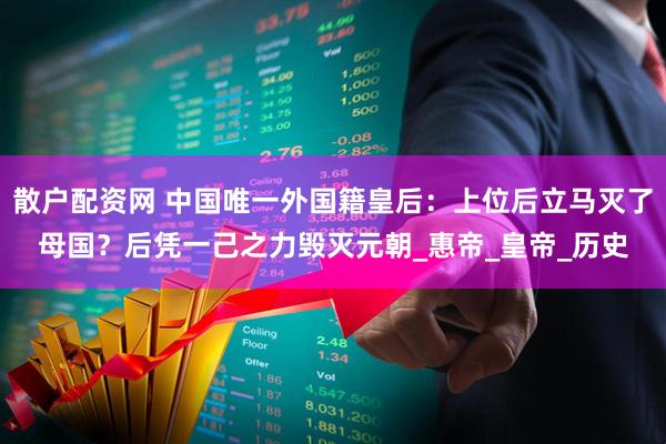 散户配资网 中国唯一外国籍皇后：上位后立马灭了母国？后凭一己之力毁灭元朝_惠帝_皇帝_历史